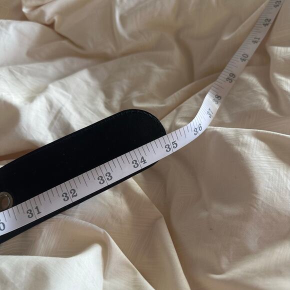 Chloe Black Leather Belt with Large Moveable Panel Size Small main image 6